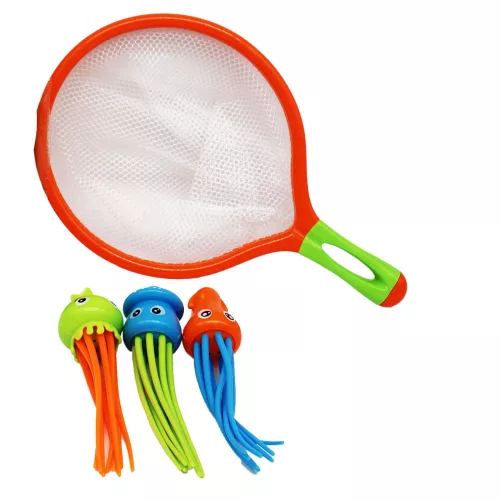 Horgász klt., hálós, 3 polip fig., 18x24+ cm zacsk.