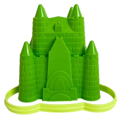 Homokozó vödör, bástyás, 4 szín, 14x15 cm