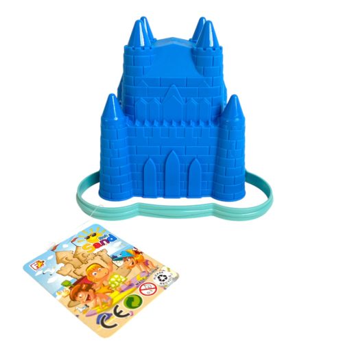 Homokozó vödör, bástyás, 4 szín, 14x15 cm