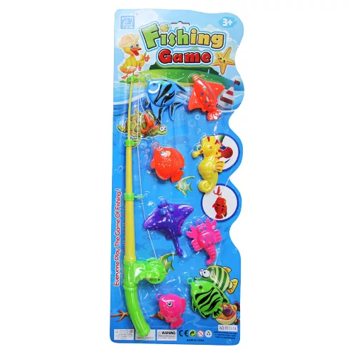 Horgász készlet: 8 db kampó, 22x54 cm, lapon.