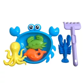   Homokozó készlet tengeri rákkal, 5 db, 25 cm átmérővel.