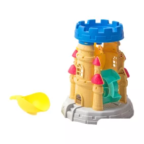   Homokozó malom készlet kastély formával, 23 cm hálós csomagban.