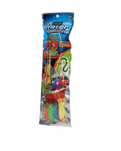 Vízbomba készlet, 37 db színes lufi, 10x32 cm csomagolásban.
