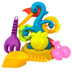   Homokozó malom klt., szita, 2 eszk. 2 forma, 20x24 cm hálós