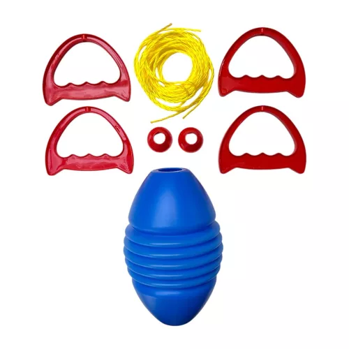 Diabolo játék, 4 színben, 10x17 cm, hálós csomagolásban.