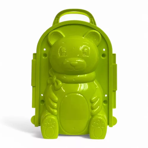 3D maci homokozó sablon, 4 színben, 22x17 cm méretben