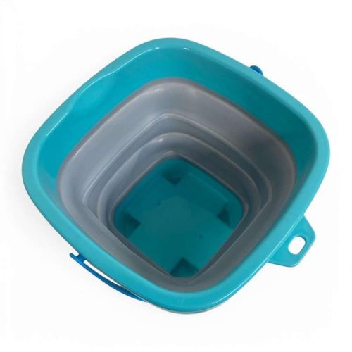 Összecsukható homokozó vödör, több színben, 22x16 cm.