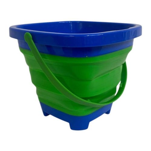 Összecsukható homokozó vödör, több színben, 22x16 cm.