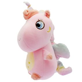 Bébi plüss unikornis, hímzett szemű, 3 szín 22 cm.