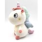 Bébi plüss unikornis, hímzett szemű, 3 szín 22 cm.