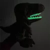 Kézibáb, plüss dínó, tömött, sötétben vil. a foga,T-Rex, 25x15 cm