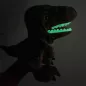  Kézibáb, plüss dínó, tömött, sötétben vil. a foga,T-Rex, 25x15 cm