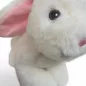 Plüss nyúl, szürke, ülő, környezetbarát, 19 cm