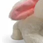 Plüss nyúl, szürke, ülő, környezetbarát, 19 cm