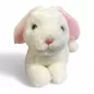 Plüss nyúl, szürke, ülő, környezetbarát, 19 cm