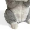 Plüss nyúl, szürke, ülő, 22 cm
