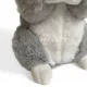 Plüss nyúl, szürke, ülő, 22 cm
