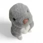 Plüss nyúl, szürke, ülő, 22 cm