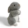 Plüss nyúl, szürke, ülő, 22 cm