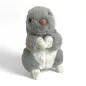 Plüss nyúl, szürke, ülő, 22 cm