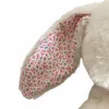 Plüss nyúl,  fehér, ülő, szalaggal, 27 cm