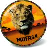 Disney Mufasa Oroszlánkirály labda, 23 cm, színes és vidám.