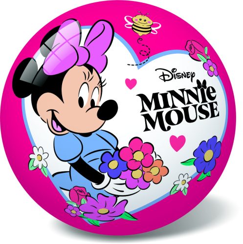 Labda, jogdíjas, Disney, Minnie egér, virágos, 23 cm
