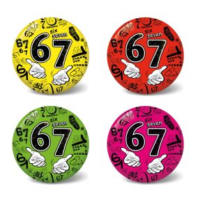   Labda, ''Six-seven'', nem jog, fluoreszkálós, 4 szín, 11 cm