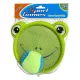 Catch ball klt., béka forma, tépőzáras, 20x21 cm hálós