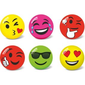 Labda,  grimasz, Smiley, Emoji, 6 féle, nem jog, 23 cm