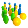 Bowling klt., 6 bábu, mesés, 2 golyó, 19x16 cm dob.