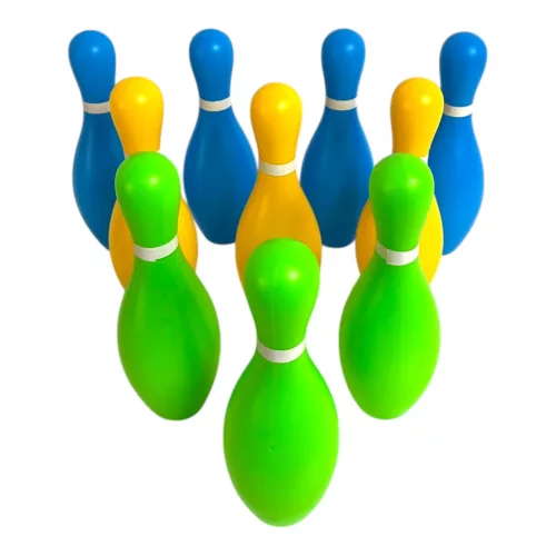 Bowling klt., 6 bábu, mesés, 2 golyó, 19x16 cm dob.