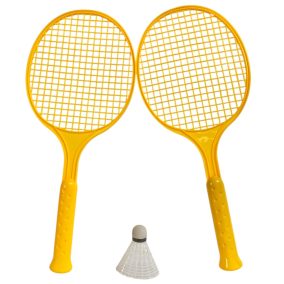   Ütő klt., műa. rácsos, + 1 tollaslabda, nagy, 47x20 cm hálós