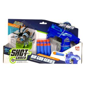   Szivacs lövedék kilövő pisztoly klt., + pók, 29x17 cm dob.