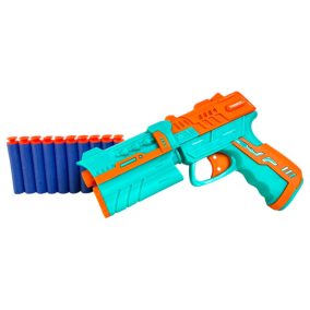  Szivacs lövedék kilövő pisztoly klt., + 10 lövedék, 20x25 cm zacsk.