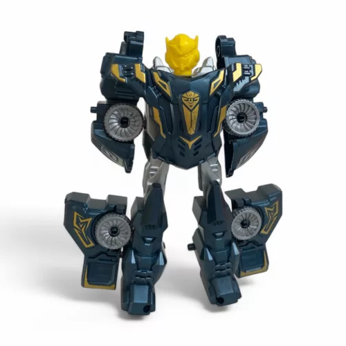 Szivacs lövedék kilövő pisztoly klt., 3 db lövedék, + robottá alakítható autó, kieg.,  45x13 cm dob.