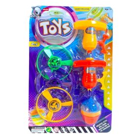   Pörgettyű kilövő, el., vil., 2 szín, 19x29 cm 3D-s lapon Gombel.