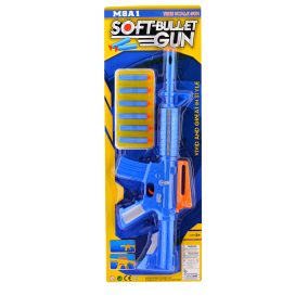   Szivacs lövedék kilövő puska klt., 6 lövedék, 2 szín, 19x53 cm lapon