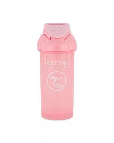 Twistshake Straw Cup kulacs szívoszállal 360ml 6hónap+, rózsaszín