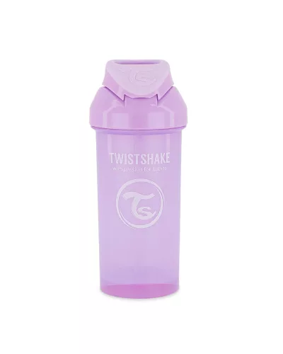 Twistshake Straw Cup kulacs szívoszállal 360ml 6hónap+, pasztell lila