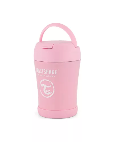 Twistshake rozsdamentes hőtartó ételtároló, 350 ml, rózsaszín  babaétel termosz