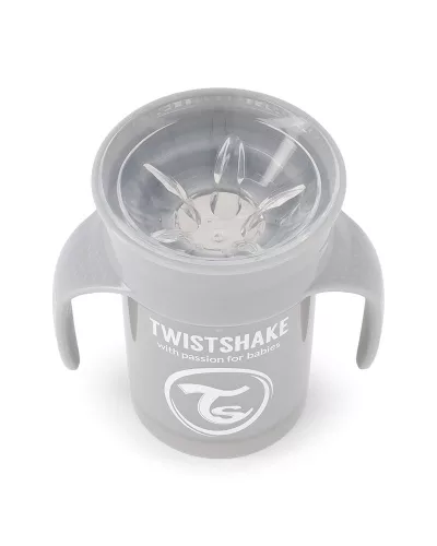 Twistshake 360 tanulópohár 6hónap+, szürke