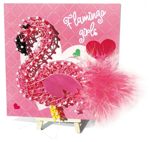 Flamingó LED fényfonál készlet kreatív alkotáshoz gyermekeknek.