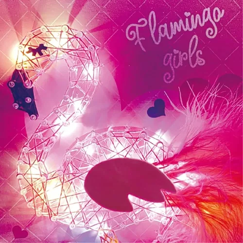 Flamingó LED fényfonál készlet kreatív alkotáshoz gyermekeknek.