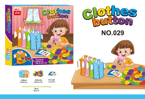 Gombfelvarró ügyességi társasjáték - kreatív fejlesztés gyerekeknek