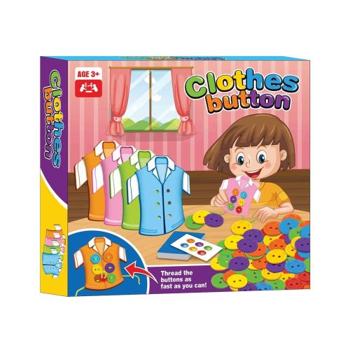 Gombfelvarró ügyességi társasjáték - kreatív fejlesztés gyerekeknek