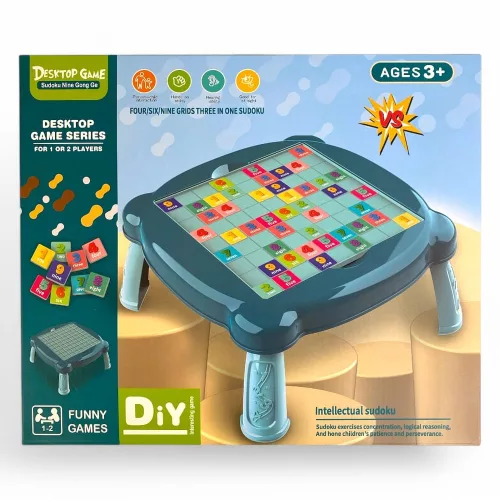 Sudoku logikai társasjáték, 40x34 cm-es, szórakoztató kihívás.