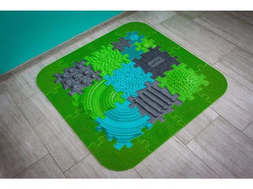 Muffik szenzoros ortopédiai szőnyeg puzzle twister bézs - kemény