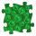 Muffik szenzoros ortopédiai szőnyeg rét puzzle zöld - puha