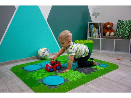 Muffik szenzoros ortopédiai szőnyeg rét puzzle pasztell sárga - puha